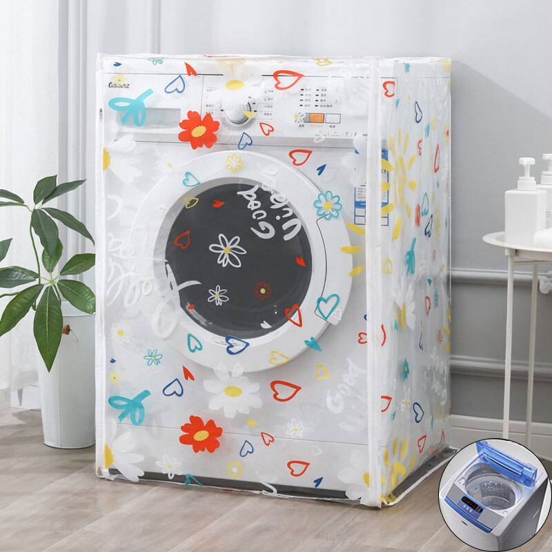 Top Loading Front Loading Washing Machine Cover for Drum Washing Machine Waterproof Case Dust Cover for Pulsator Washing Machine: Red / flip