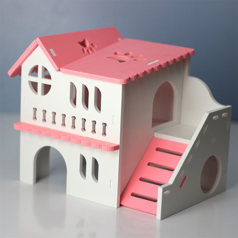 Niche de Hamster de luxe, maison de couchage, écureuil hérisson Chinchilla cochon d&#39;inde maison de jeu bricolage petits animaux Cage produits