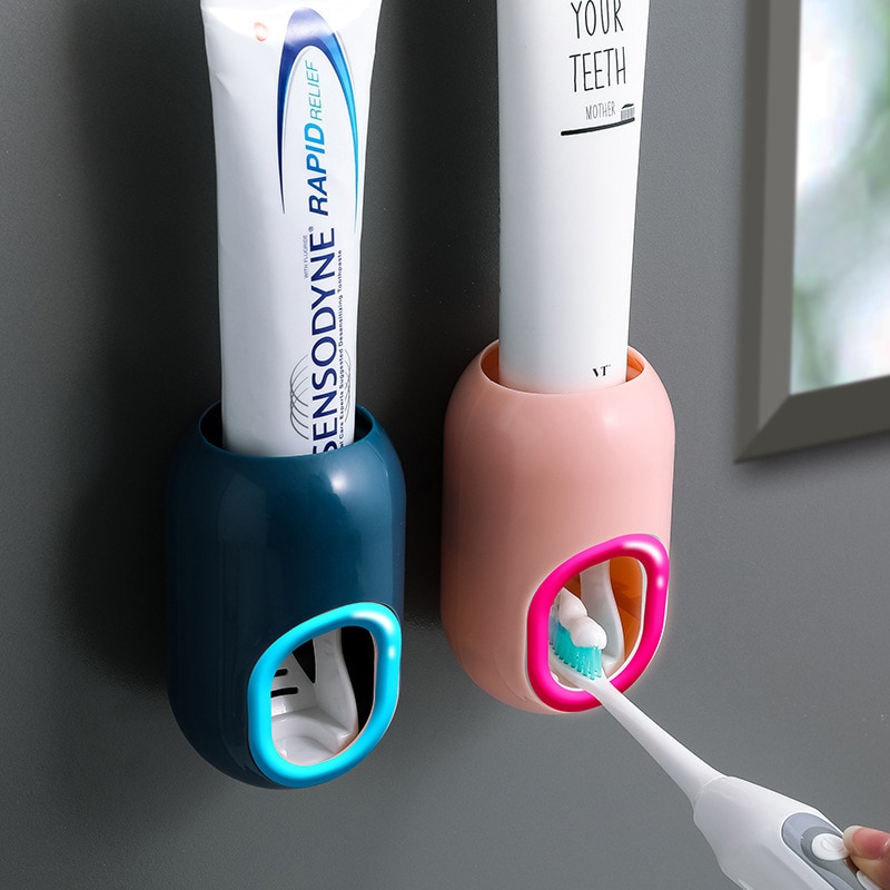 Cuiship Automatische Tandpasta Dispenser Stofdicht Tandenborstelhouder Wandmontage Home Squeezer Badkamer Accessoires