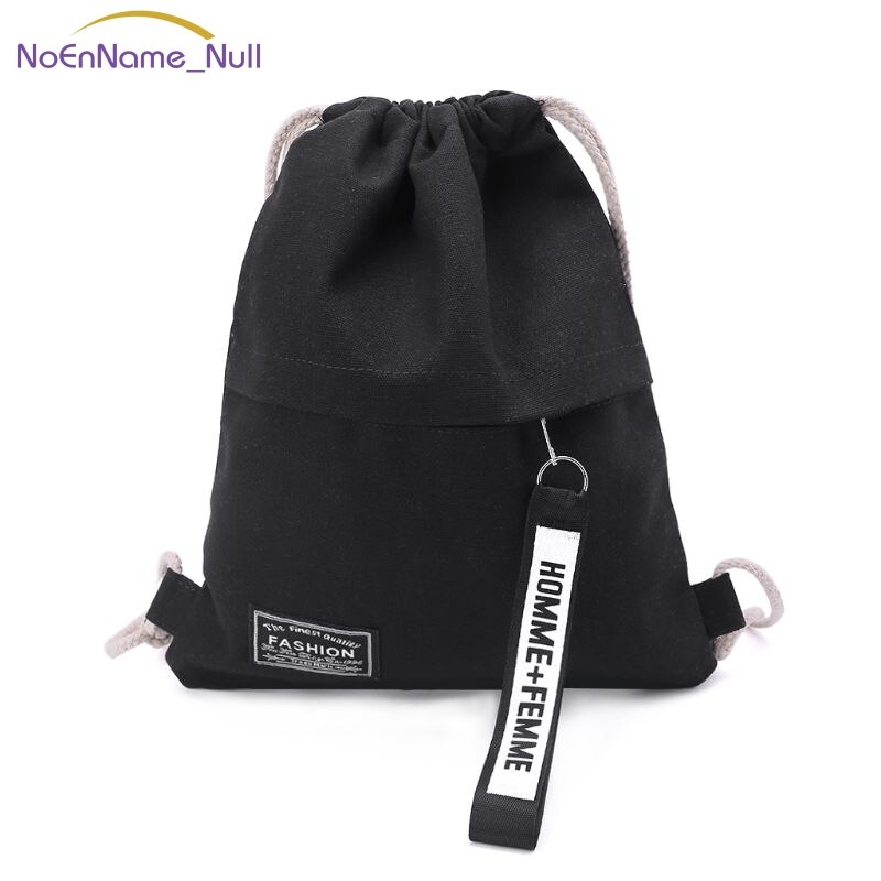 Mochila escolar de lona, bolsa con cordón de gimnasio, JUL29