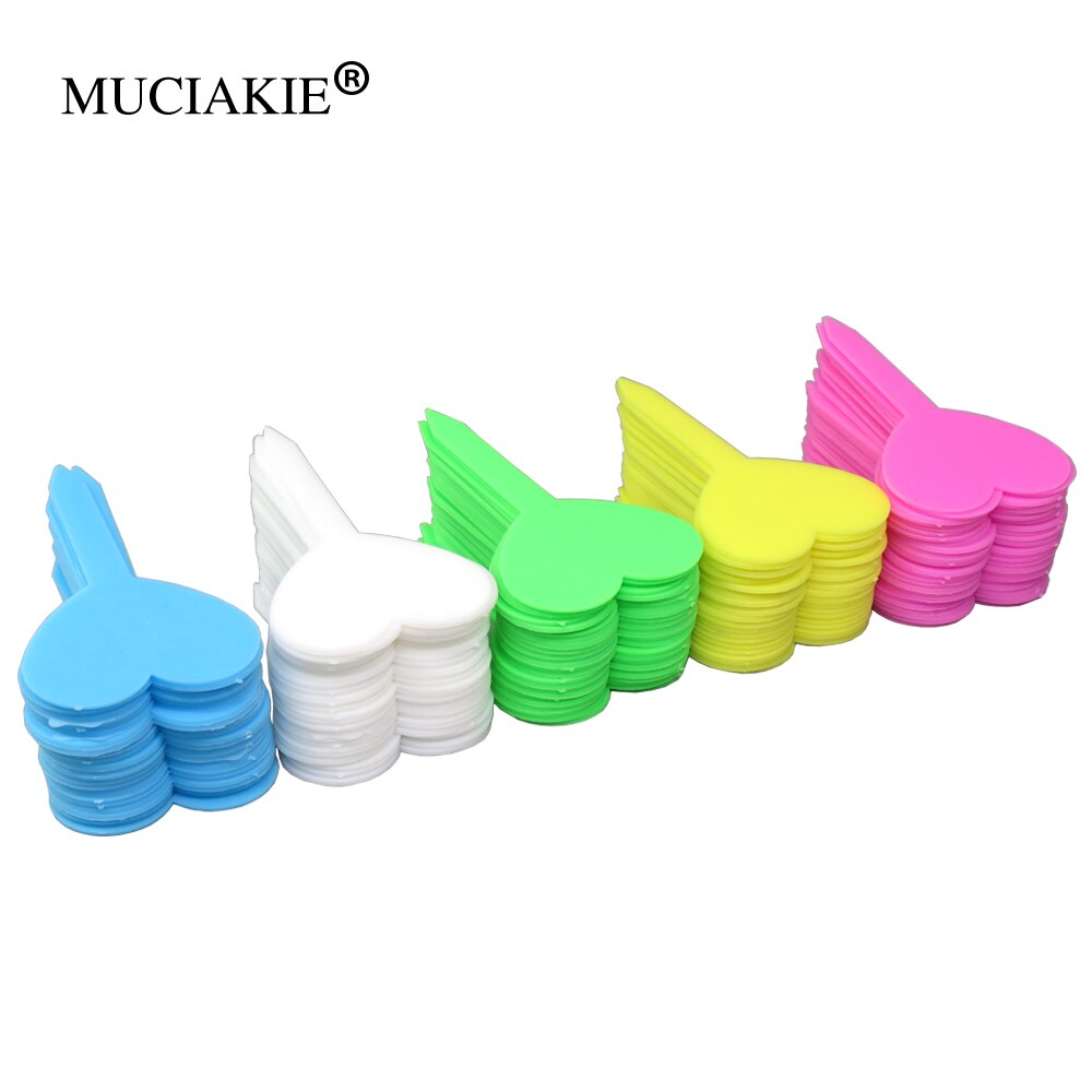 MUCIAKIE 50PCS Gardening Plant Heart Shape Waterproof Thick Tags Reusable Flower Label Markers Tools Garden Seedling Tray Mark