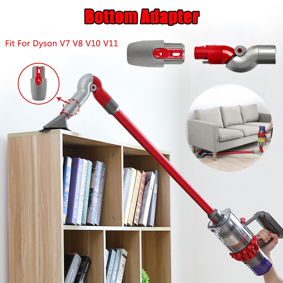 Adaptateur de tête de coude de Conversion inférieur, convertisseur de connecteur de remplacement d'aspirateur Dyson V7 V8 V10 V11