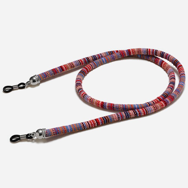 Men Women Eyeglass Sunglasses Cotton Neck String Cord Retainer Strap Eyewear Lanyard Holder High-End Ethnic Rope Glasses Chain: color6