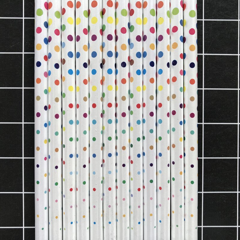 4pcs/lot Cute Colorful Dots Triangle 2H Standard Wooden Pencil Student Stationery Writing Drawing Pencils School Office Supply