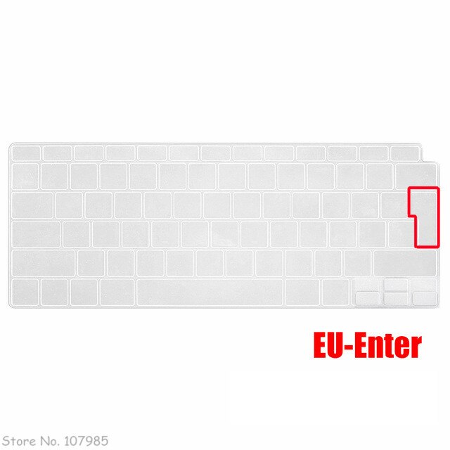 UNS Euro Ausführung Schwarz Klar Silikon Arabisch Tastatur Abdeckung Haut Schutz Für MacBook Neueste Luft 13 berühren Bar Ich würde A2179 m1 A2337: EU Ausführung klar