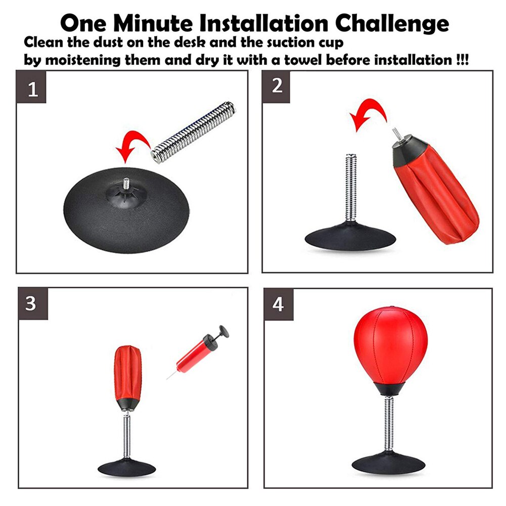 Boxing Equipment Fight Ball Training Speed Ball Faux Leather Sucker Desktop Inflation Decompression Boxing Speed Punching Ball