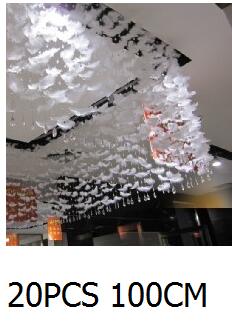 Rideau de séparation en perles de cristal, produit fini, rideau de décoration pour l'entrée, rideau en plumes de perles: 20pcs 100cm
