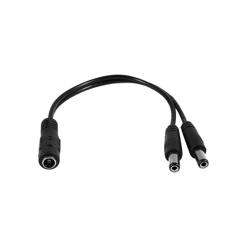 5.5x2.1mm 1 to 2 M/F DC Power Splitter Cable for Security CCTV Camera: Default Title