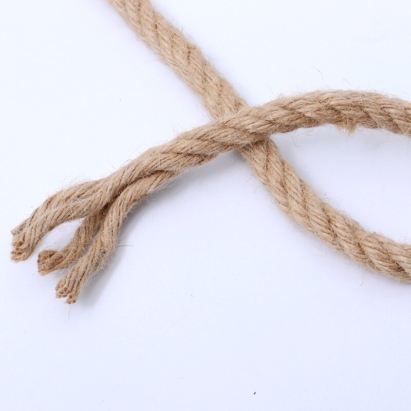 10M Natural Jute Rope Twine Cords For DIY Handmade Craft Home Decoration Cat Tree Scratching Toy Climbing Frame Binding Ropes