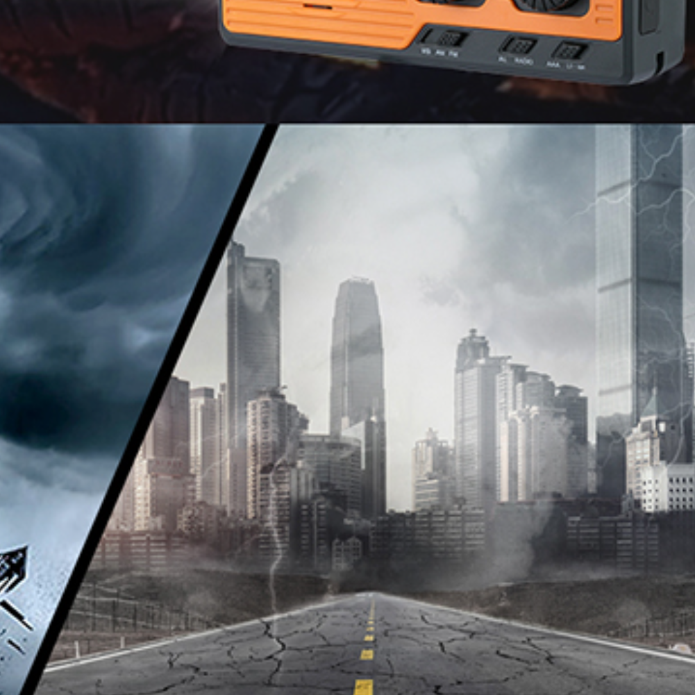 AM/FM Solar Radio Hand Crank Radio WB NOAA Emergency Radio with LED Flashlight Power Reading Lamp SOS Alarm Radio