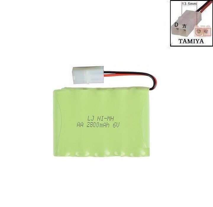 YUKALA 6V 2800mAh Ni-MH AA batterie avec chargeur pour camion RC/voiture RC/bateau RC/réservoir RC SM/JST/TAMIYA prise 6 v 2800 mah