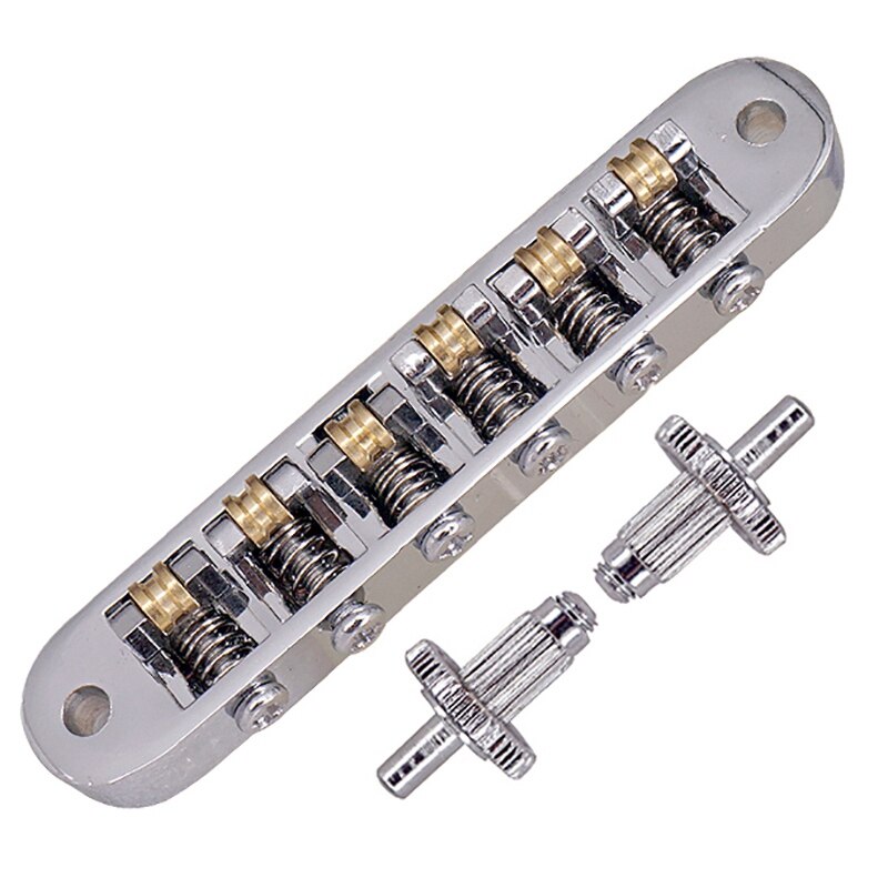 1 st gitarr vibrato bakstycke tremolo flat top body tremolo enhet vibrato bridge silver &amp; 1 st tune-o-matic elektrisk rullsadel