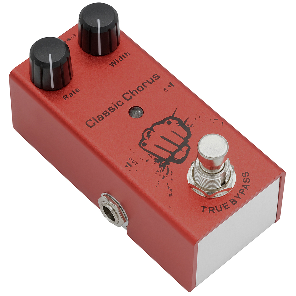 Pedal de guitarra eléctrica Vintage Overdrive/Distortion Crunch/Distortion/Sueño de EE. UU./Coro clásico/Fase Vintage/Delay Digital: Rojo
