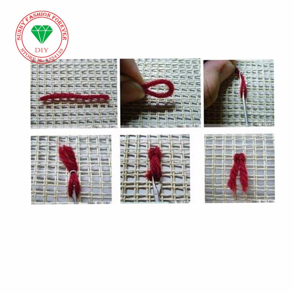 Hobby Thread Rug Hobby Needlework Latch hook rug kit Flower karpet ... – Grandado