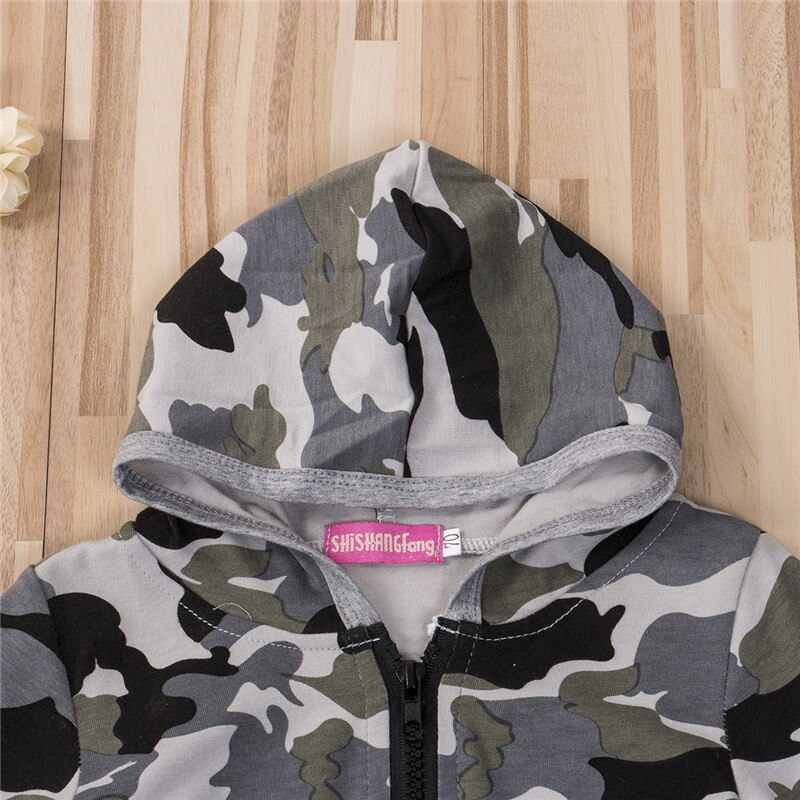 Baby Baby Jongen Meisje Camouflage Hooded Romper Jumpsuit Lente Herfst Outfits Overalls Kleding