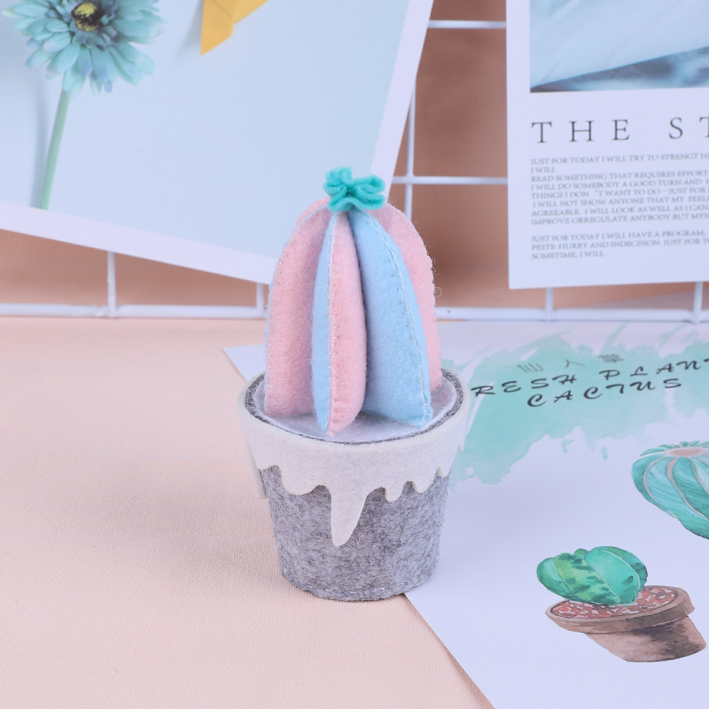 Meian Kit de punto de aguja no tejido para suculentas, Cactus, fieltro de lana, fieltro de corte de aguja, paquete de conjuntos de manualidades Diy: HJG00136