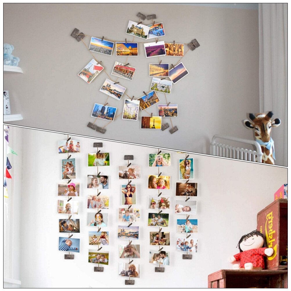 1 Set Hanging Photo Display DIY Picture Frames Collage Room Wall Decoration