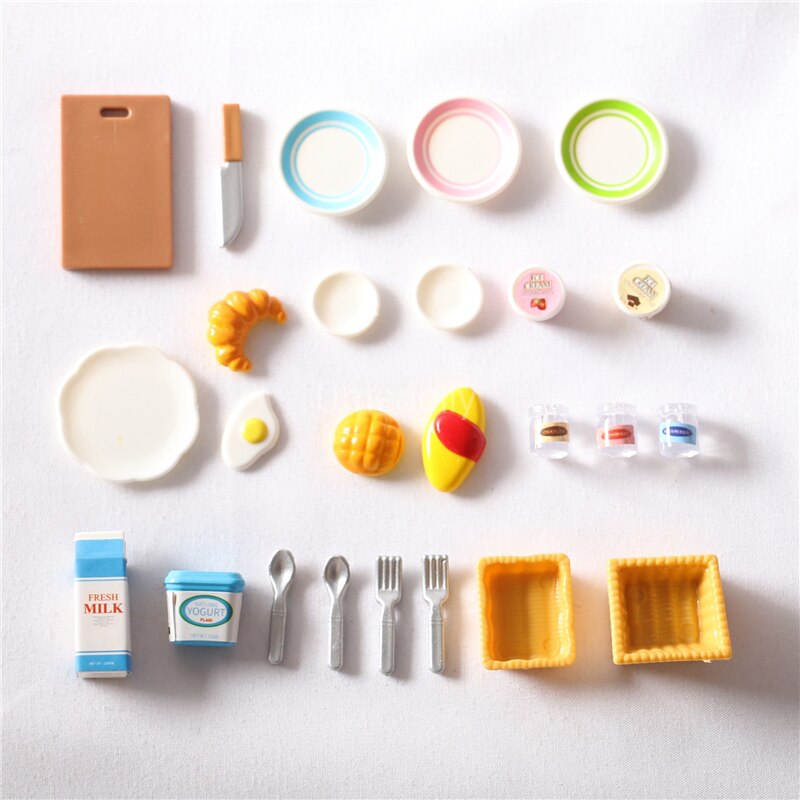 1 SET 1/12 Scale Miniature Dollhouse Kitchen Cooking Utensil Mini Doll Food for OB11 BJD Doll House Decoration Accessories Toy