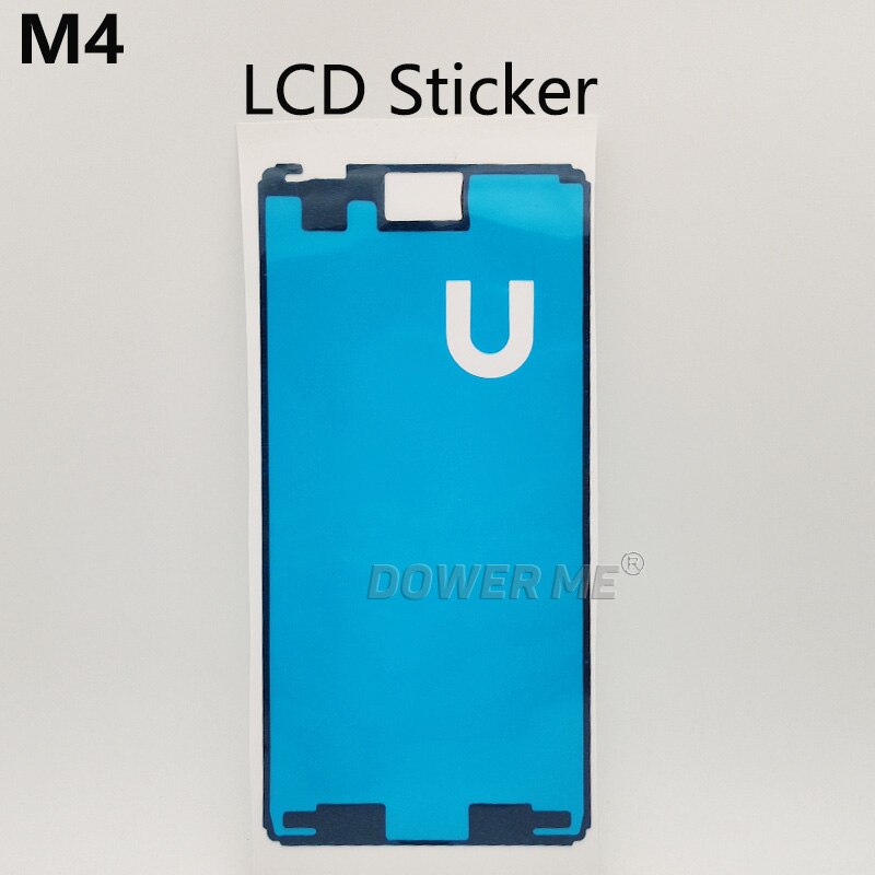 Dower meg front lcd-skjerm + bakdeksel vanntett teip-klistremerke til sony xperia  m4 aqua  e2303 e2333 e2353: front klistremerke