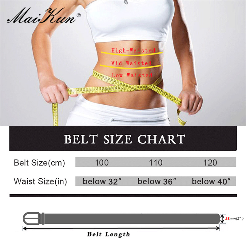 MaiKun Canvas Braided Belts for Women Adjustable Big Size Metal Pin Buckle Elastic Waistband Casual Style
