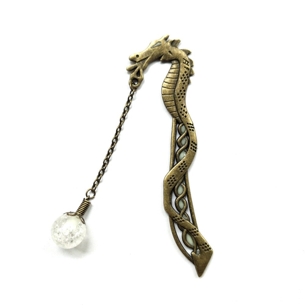 Metal Bookmark Feather Crown Luminous Feather Owl Bookmark Glow In The Dark Label Read Maker Book Accessories: A9