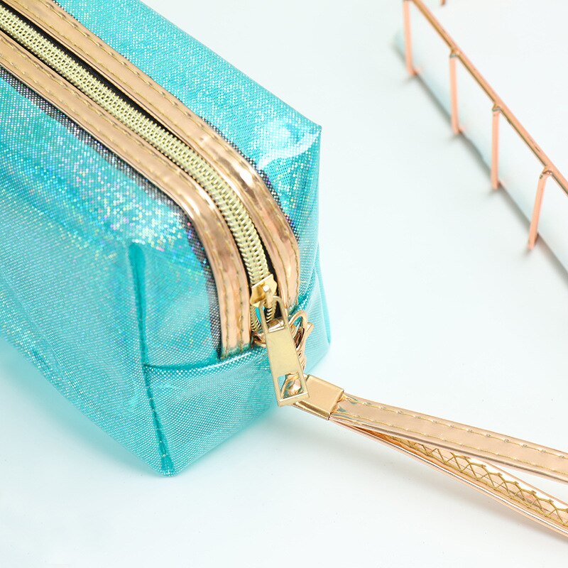 Wash Bag PVC Portable Lady cosmetics Cute Transparent Cosmetic Bag Cute Makeup Bag Summer Women