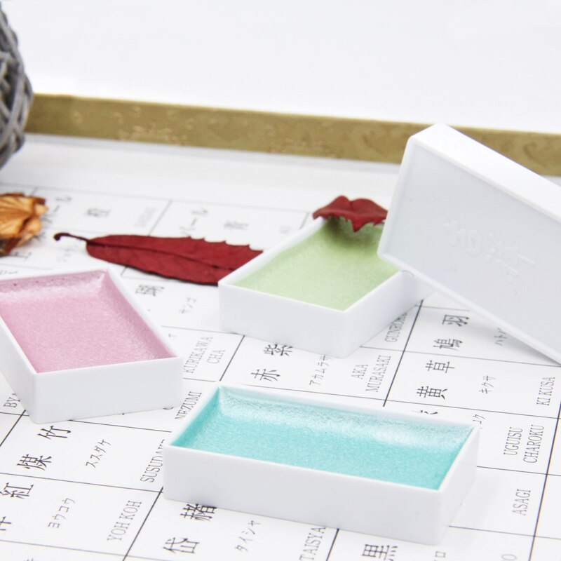 12/18/24Colors Solid Watercolor Paint Set Painting Art Supplies