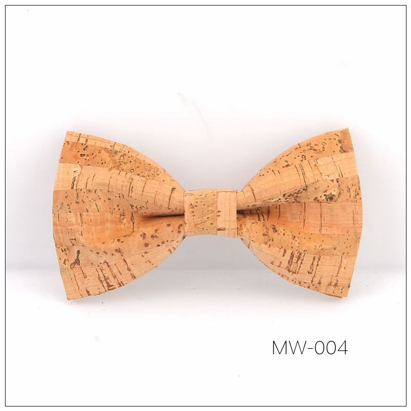 Corbatas de lazo de madera maciza para hombre, accesorios de para y boda, hechos a mano, novedad: MW004