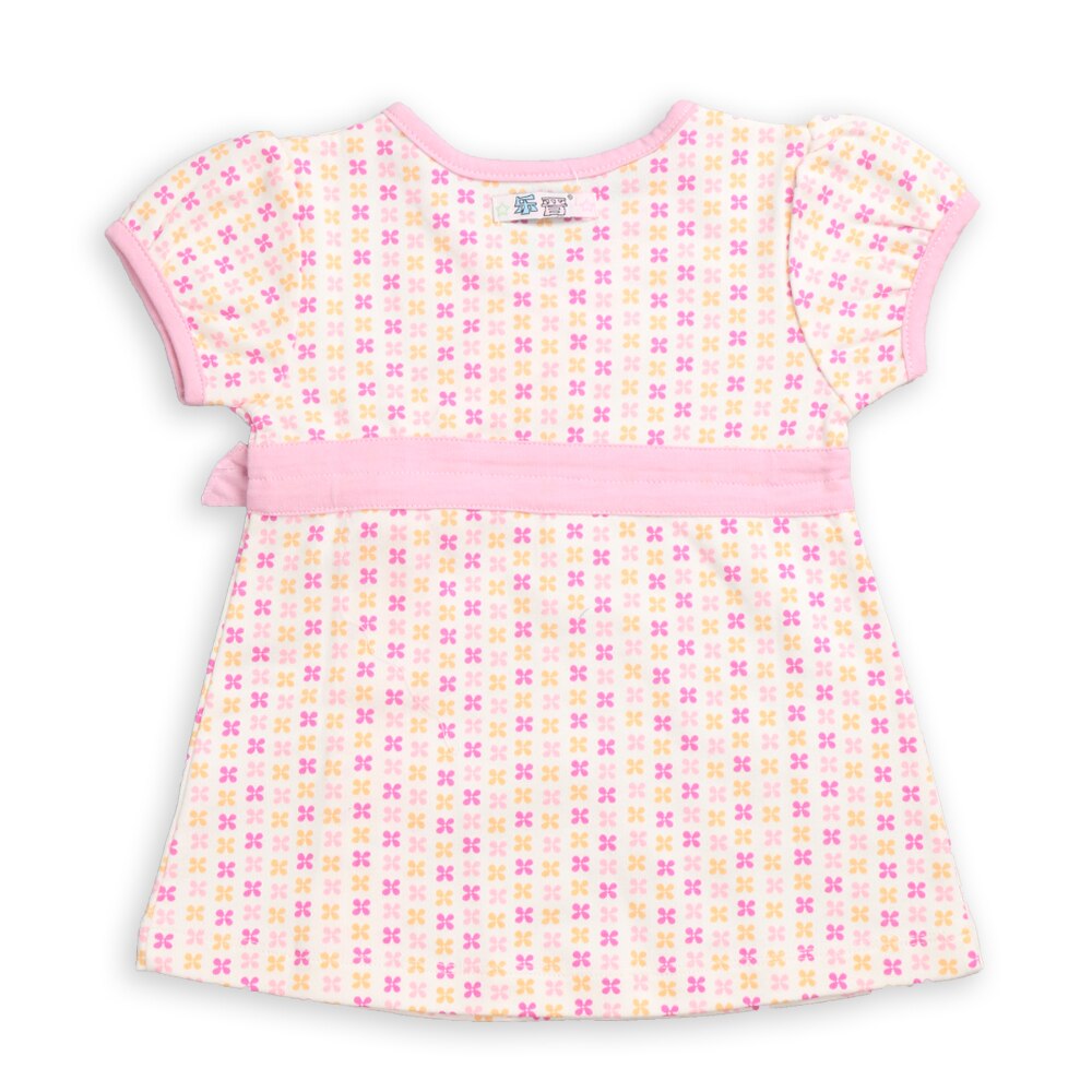 Baby Girls Short Sleeve Blouse Tops in Summer in 100% Cotton Interlock