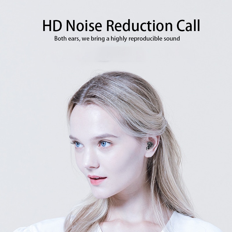 Wireless bluetooth headset binaural 5.0 small sports running universal stealth suitable for Apple Android vivoppo Huawei Univers