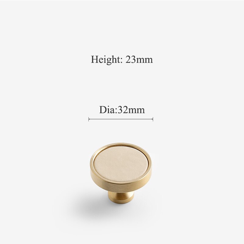 Solid mässing skåp knopp och handtag läder låda dra möbel skåp garderob handtag röd/mörkgrått guld möbelbeslag: C -2869- mi