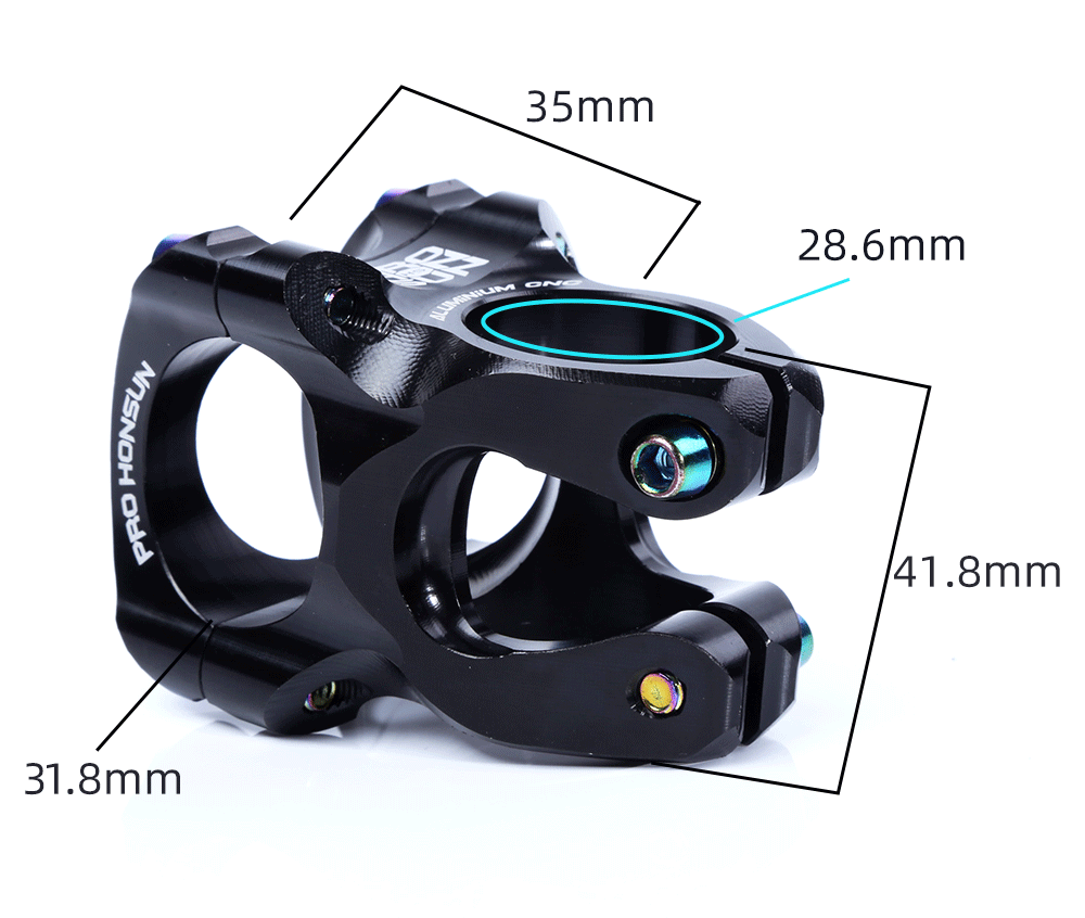 559 TANKE HONSUN MTB 35mm Stem CNC 31.8mm Handlebar Bicycle ultralight 0 Degree Rise FR AM Enduro 28.6mm Steer road Bike parts