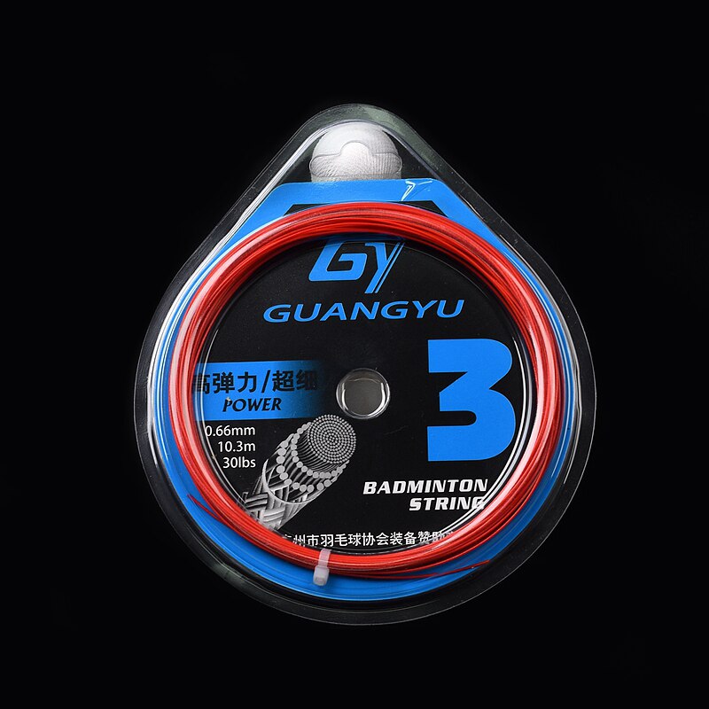 Corde da Badminton durevoli da 0.66mm ad alto polimero linea da Badminton elastica da 30 libbre da 30 libbre linea da palla in fibra di seta ad alto suono: Rosso