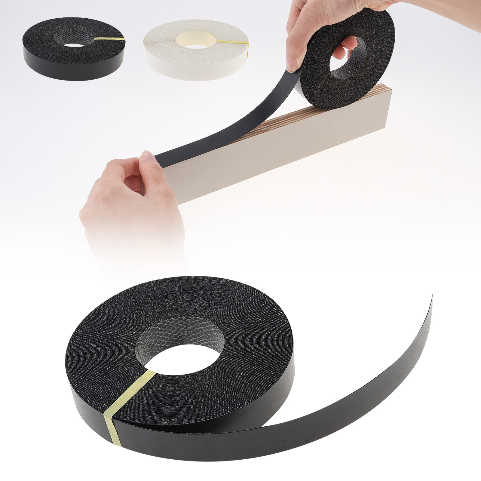 Cinta adhesiva termofusible de 15 metros para muebles, cinta de melamina, bandas para bordes, chapa prepegada, madera contrachapada para decoración de bordes de gabinete
