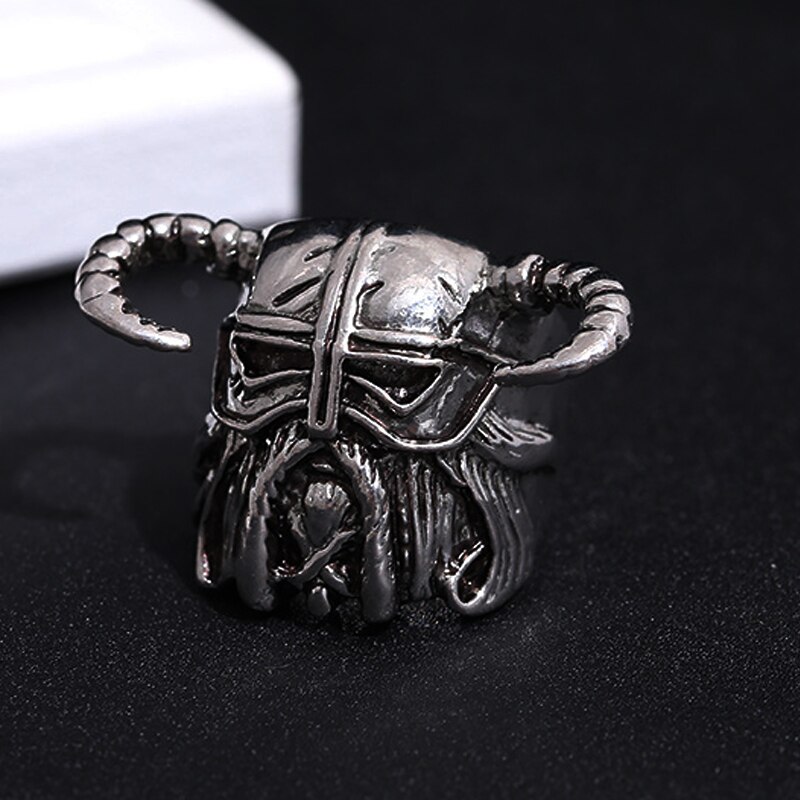 Anillo de guerrero de cuerno vikingo Vintage para hombre, joyería de Caballero de acero inoxidable resistente, estilo nórdico, único, a tienda