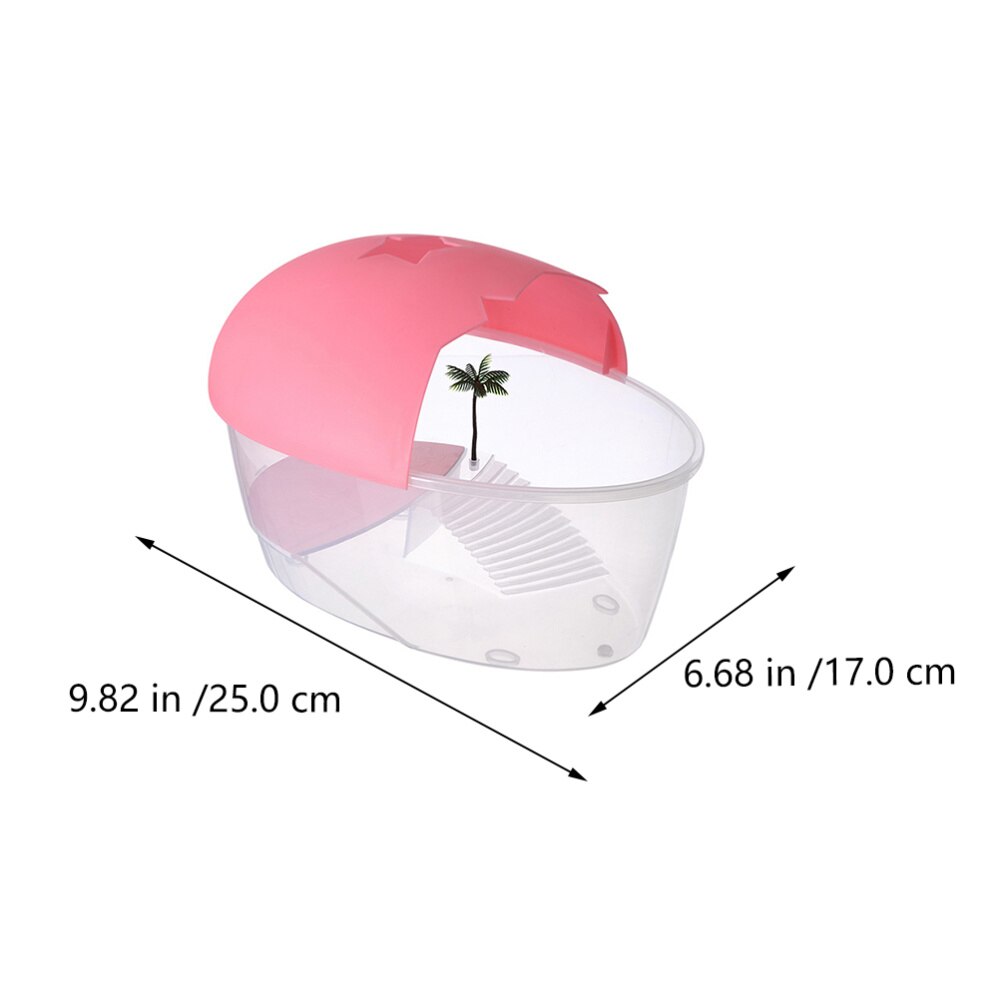 1pc Turtle Tank Reptile Pet Habitat Box Reptile Pet Perching Box