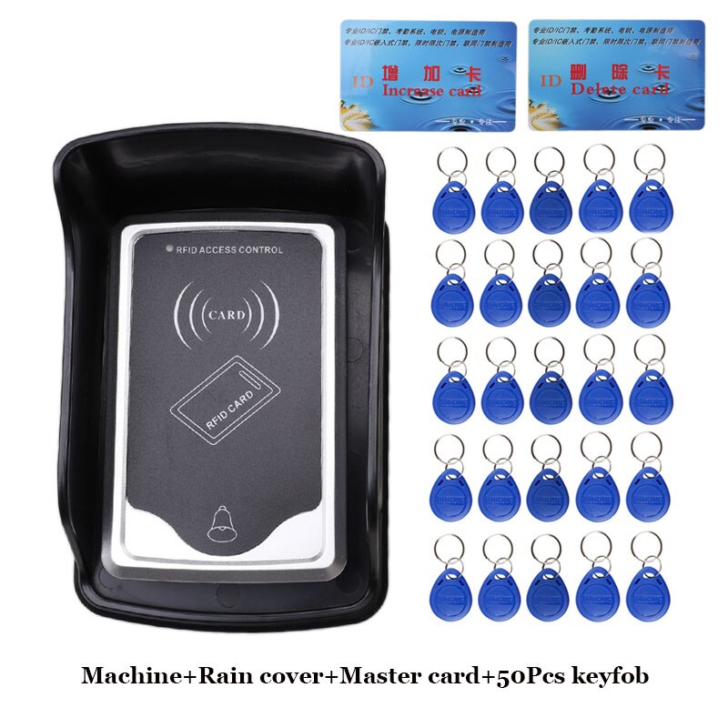 1000 Users Swipe Card Without Keyboard To Access RFID 125KHZ ID Card Reader Electronic Door Lock DC12V Control System Package: E Type