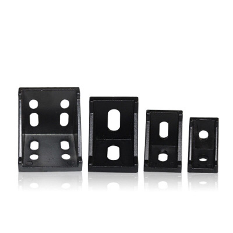 1/5/10 stücke 2028 3030 4040 4080 6060 8080 Schwarz verdickung Aluminium Profil Verbinder CNC Router Aluminium ecke halterung