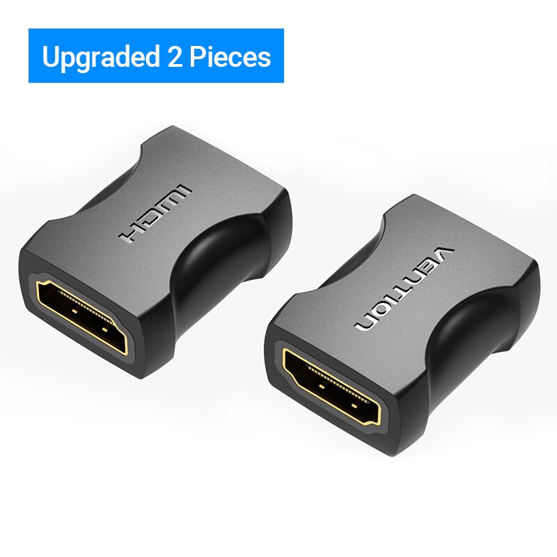 Vention HDMI Extender Adapter HDMI Female to Female Connector 4k HDMI 2.0 Extension Converter Adapter for PS4 Monitor HDMI Cable: 2 pcs Black upgrade