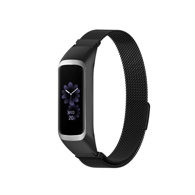 Smart klocka band passform e handledsband milanese rostfritt stål utbyte magnetisk rem för samsung galaxy fit-e smart ban