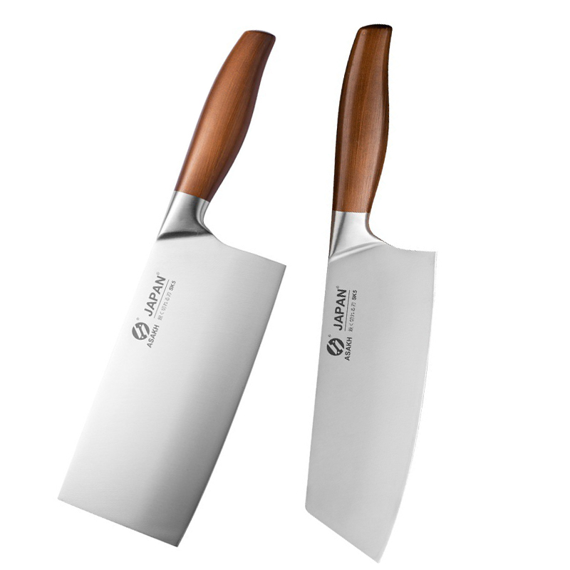 Roestvrij Staal Japanse Keukenmes Hakken Dual-Purpose Koksmes Slagersmes Slagersmes Vlees Cleaver Koken Gereedschap: Style A-B