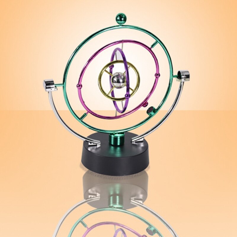 1Piece Solar System Model Desk Toys Newtons Cradle Perpetual Motion Spherical Pendulum Revolving Desk Orbital Toy