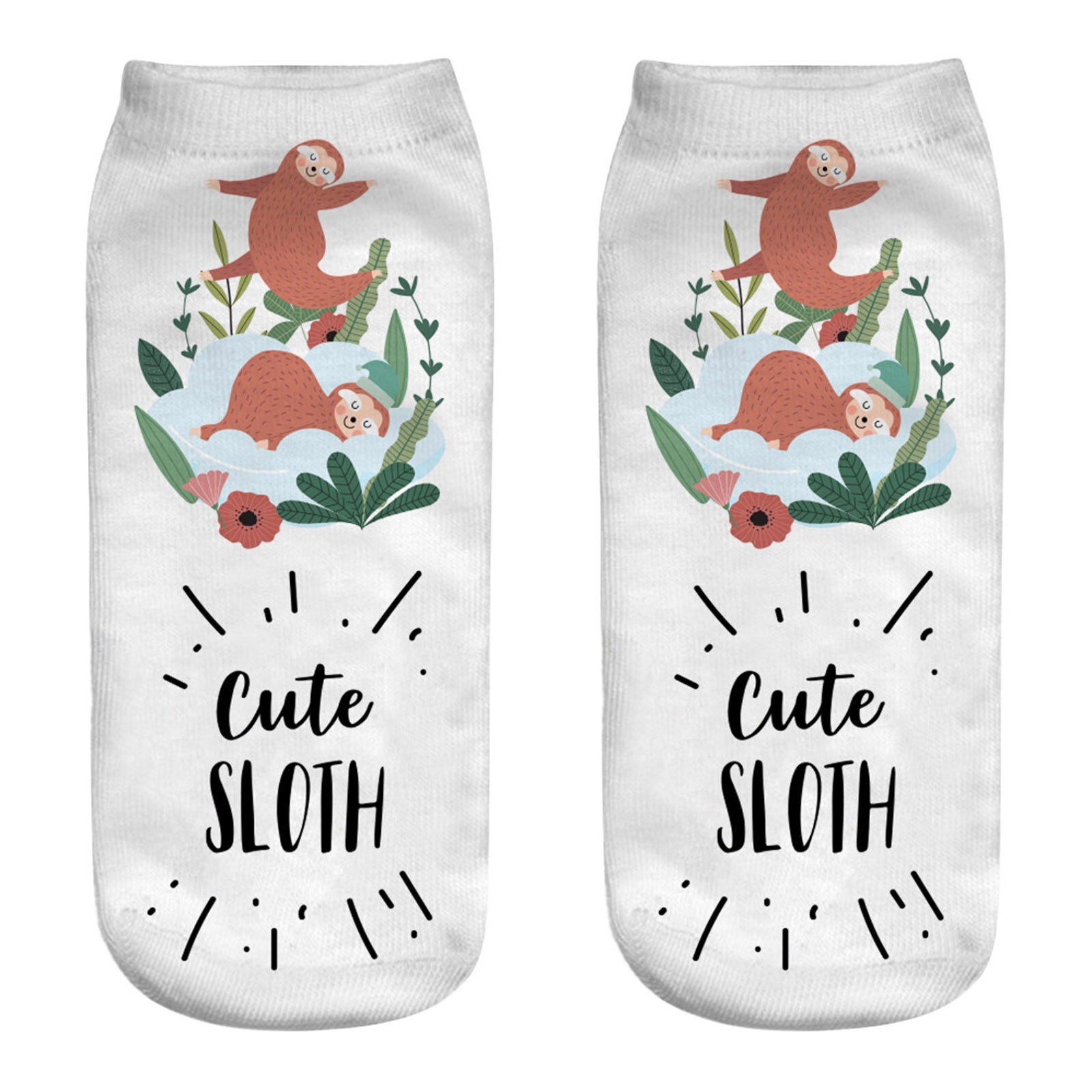 Casual Work Business Women Socks 3d Animal Print Medium Sports Socks Cute Soft Soft Autumn Winter Sock Slippers