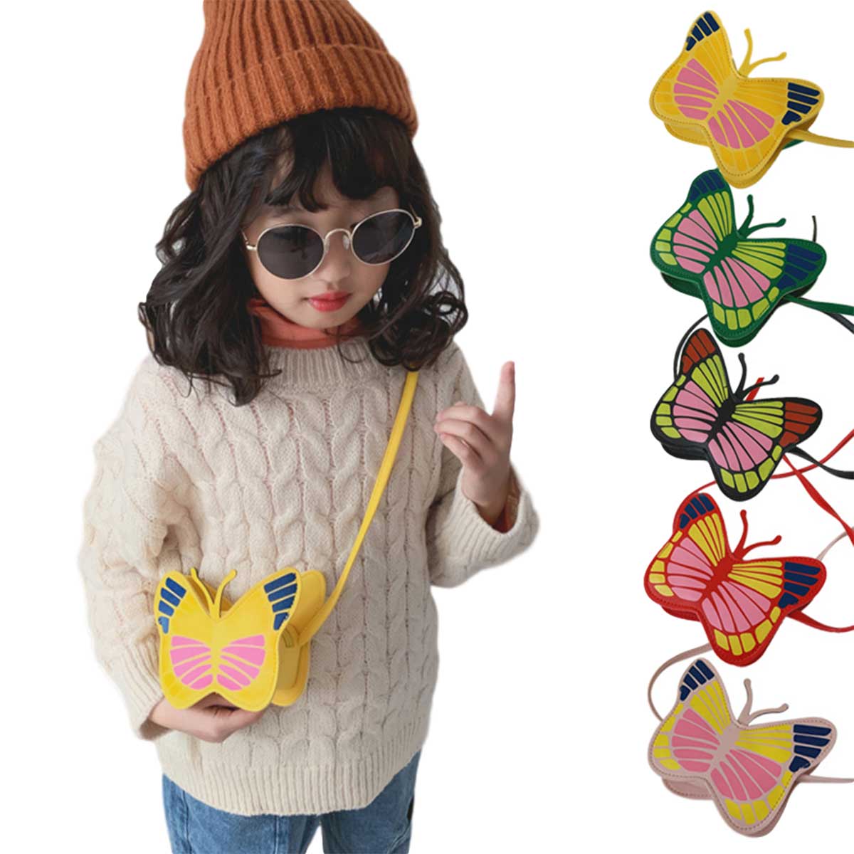 Nowy produkt motyl mały dziewczynka posłaniec torba Słodki motyl w kształcie mały posłaniec portfel moda torebka