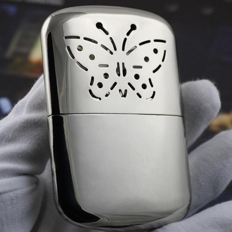 Outdoor Metal Hand Warmer Petrol Reusable Pocket Camping Supplies Ski Winter Portable L0C8
