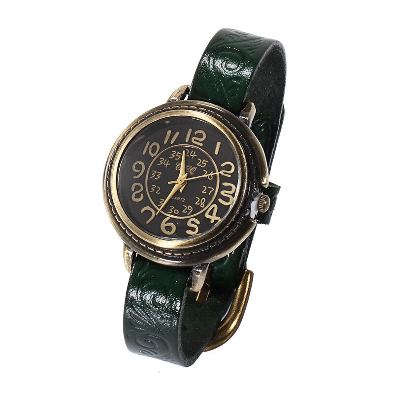 Reloj Vintage para mujer, reloj de cuarzo, pulsera de cuero PU, reloj de pulsera antiguo, relojes analógicos informales, reloj de mujer