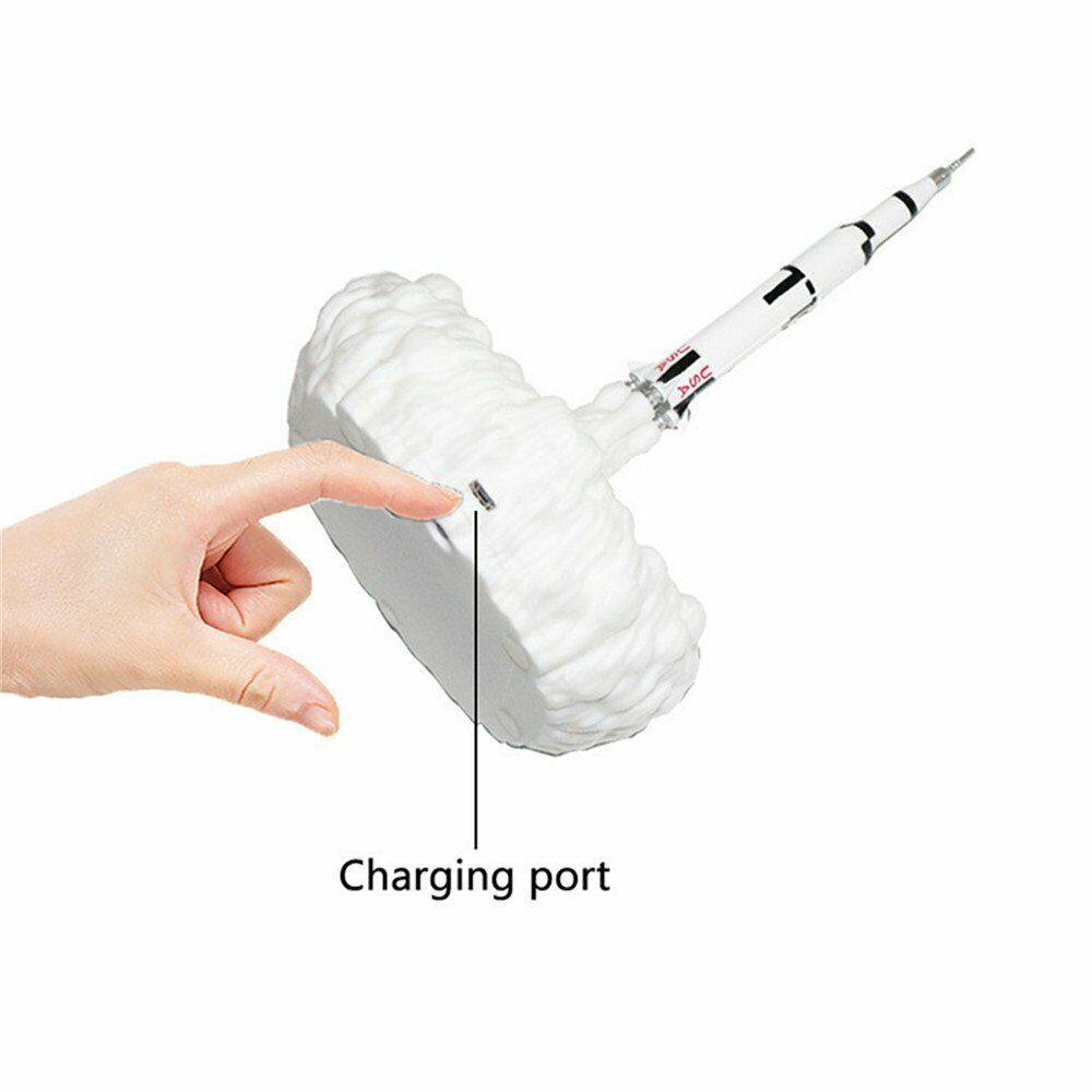 3D Print Rocket Night Light LED Desk Lamp Space Shuttle for Home Decor