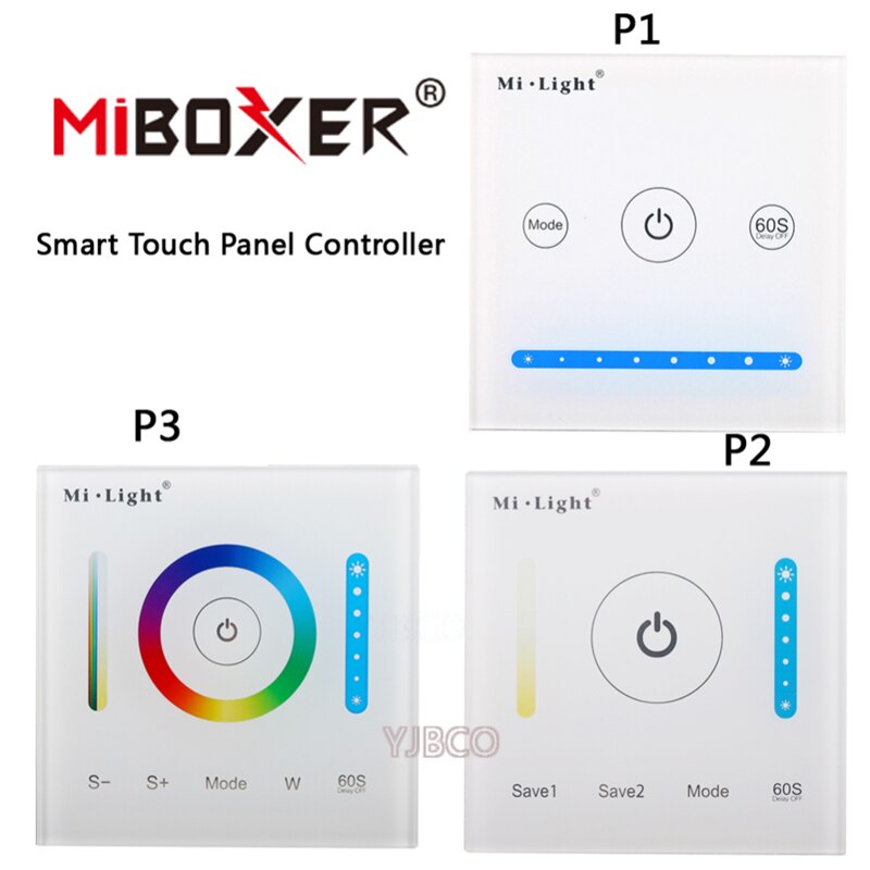 Miboxer P1 P2 P3 Smart Panel Controller Dimming Led Dimmer RGB RGBW RGB CCT Color Temperature Double White Single Color Led Pane