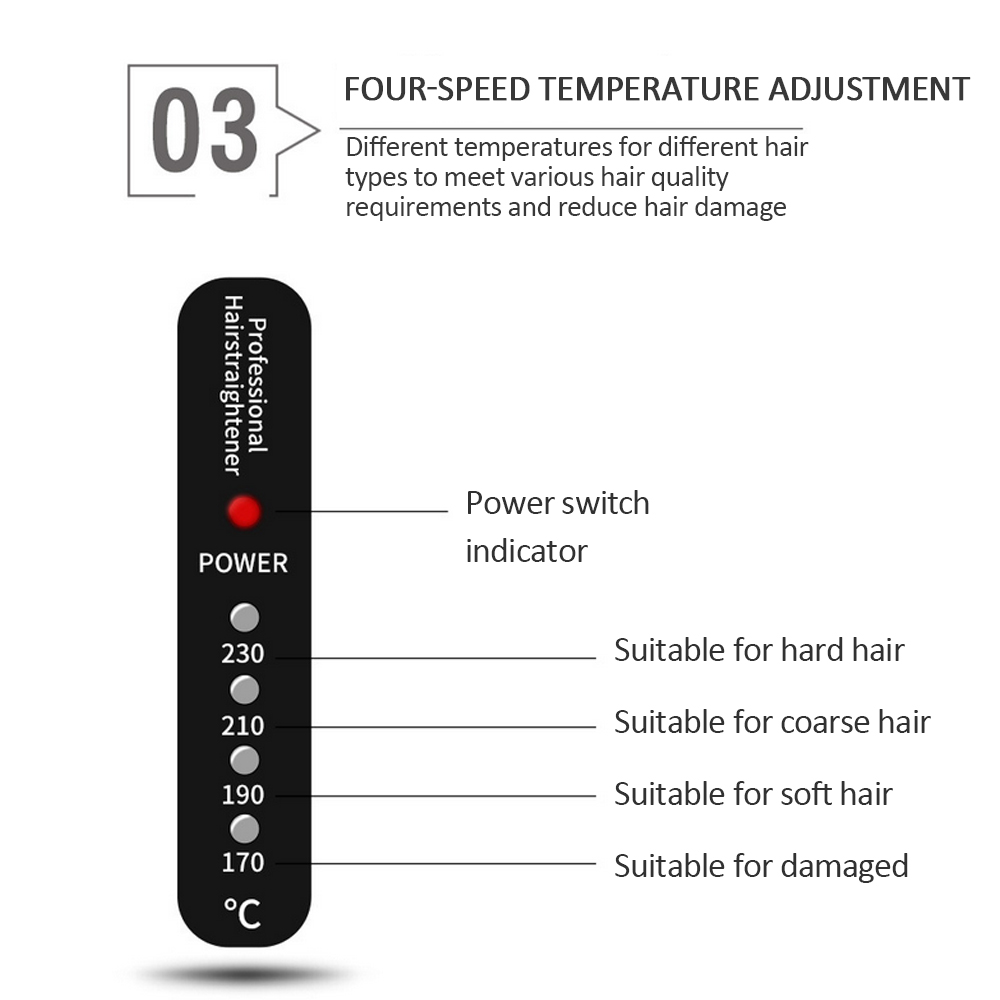 Salon Ceramic Tourmaline Ionic Flat Iron Hair Straightener Salon Glider Hair Straightening Hair Styling Accessories