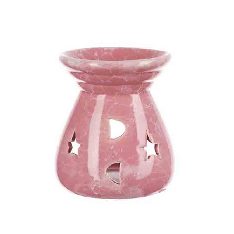 Vela horno de aromaterapia lámpara de aromaterapia horno de aceite esencial quemador romántico para el hogar decoración del hogar: Rosa